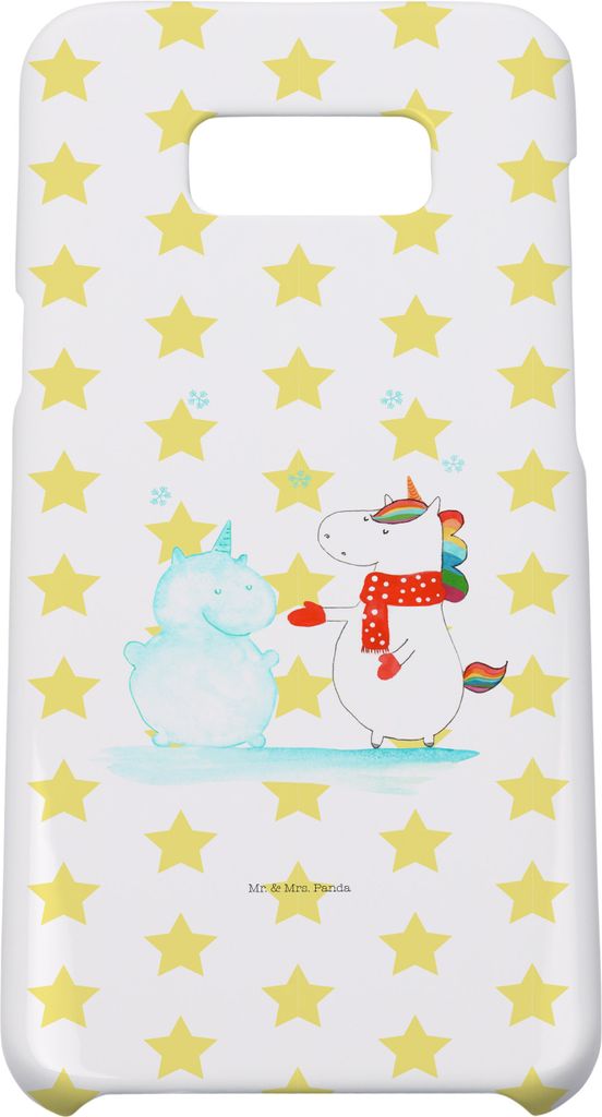 Mr. & Mrs. Panda Samsung Galaxy S8 plus Handyhülle Einhorn Schneemann - Weiß - Geschenk, Unicorn, Handy Case, Handschuhe, Kuchen, Winter, Schnee,...