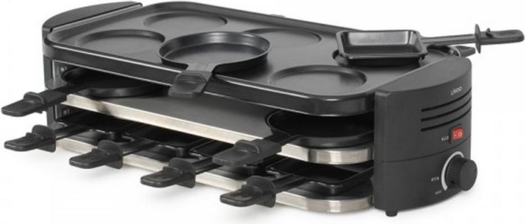 Raclettegrill für 8 personen, 1600 w, schwarz Livoo DOC337 Produktbild 