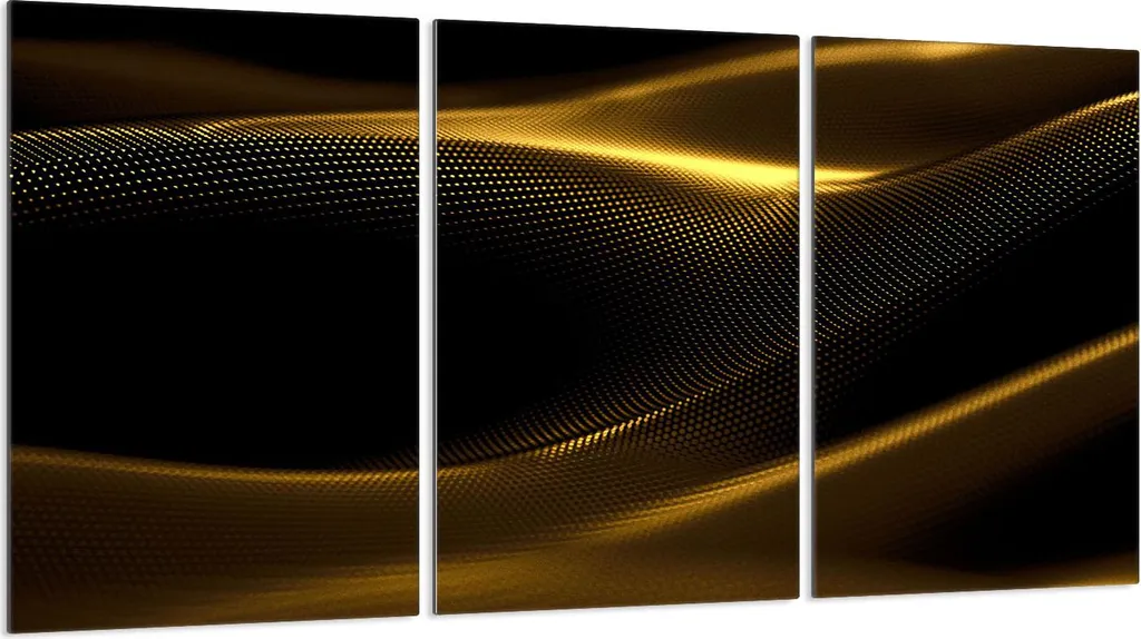 Set 3 Coprifornelli Vetro 30x52 Motivo Oro | Piastre Universali Cucina