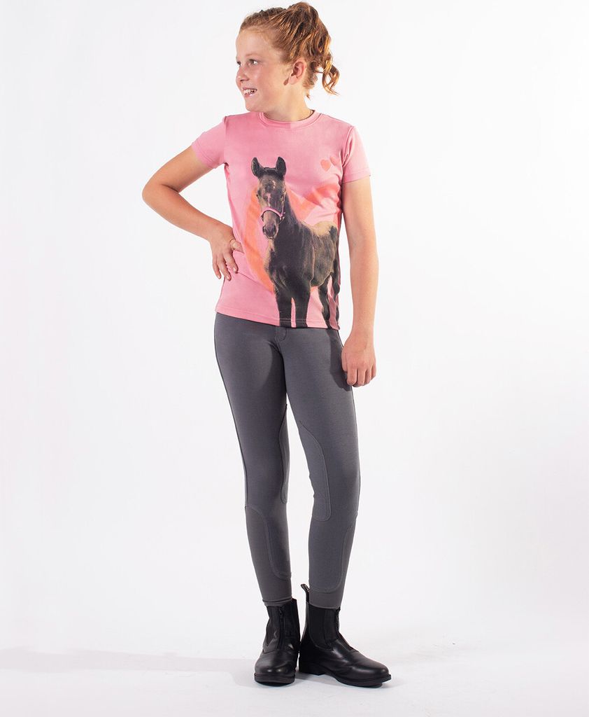 QHP Junior Sportshirt Iris blossom , Größe:98
