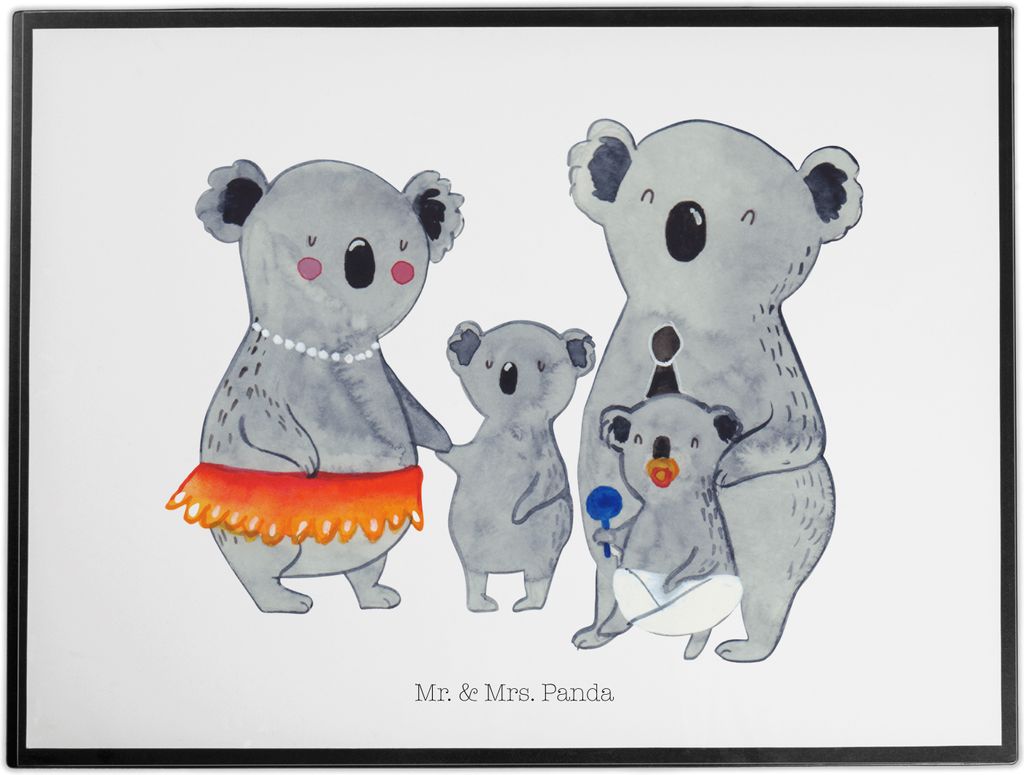 Mr. & Mrs. Panda tischpad Koala Familie - Weiß - Geschenk, Schreibunterlage, Tischunterlage, Kinder, schreibtischunterlagen, schreibtischunterlage...