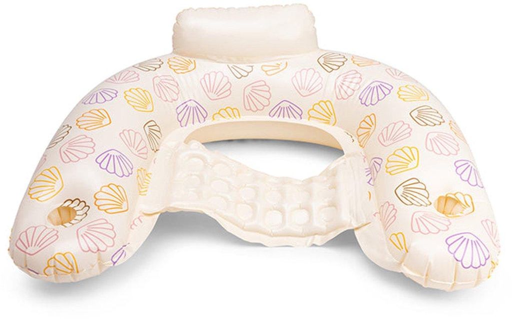 Swim Essentials Wasserhängematte Lounge Bunte Muscheln 108 x 90 cm | Wassermatratze Matratze Schwimmmatratze Liege