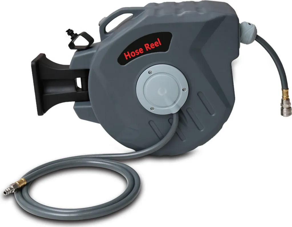 TolleTour avvolgitubo avvolgitubo automatico aria compressa automatico 20 m tubo aria compressa attacco 1/4 incl. portagomma a parete, pressione di esercizio max. 18 bar