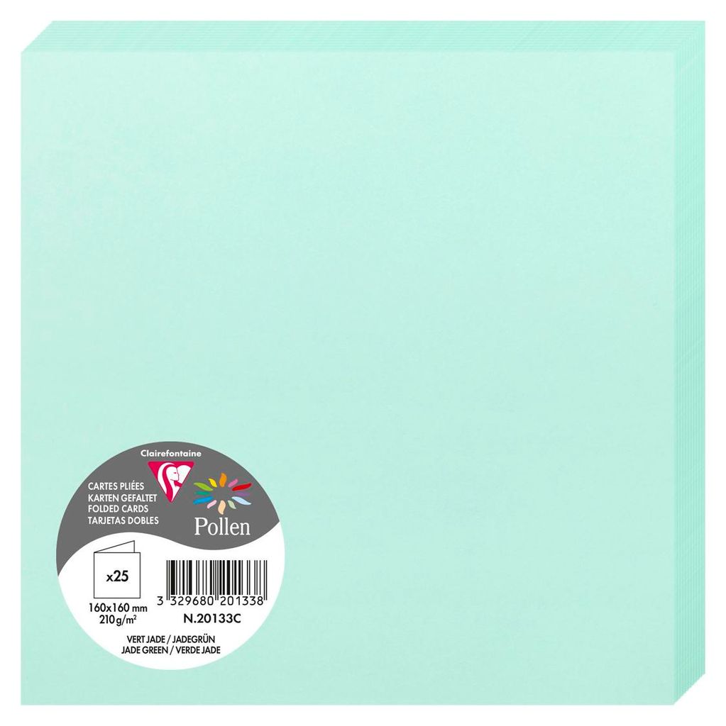 Clairefontaine Doppelkarte 160x160 Jadegrün