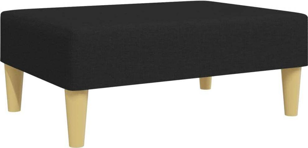 Fußhocker Schwarz 77x55x31 cm Stoff
