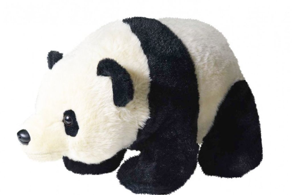kuscheltier Panda 38 cm Junior-Plüsch schwarz/weiss
