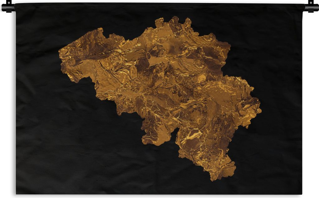 MuchoWow Wandteppich Wandbehang Karte von Europa - Belgien - Farbe 120x80 cm Tapisserie Dekoration Wandtuch - Wanddekorationen - Wandtücher