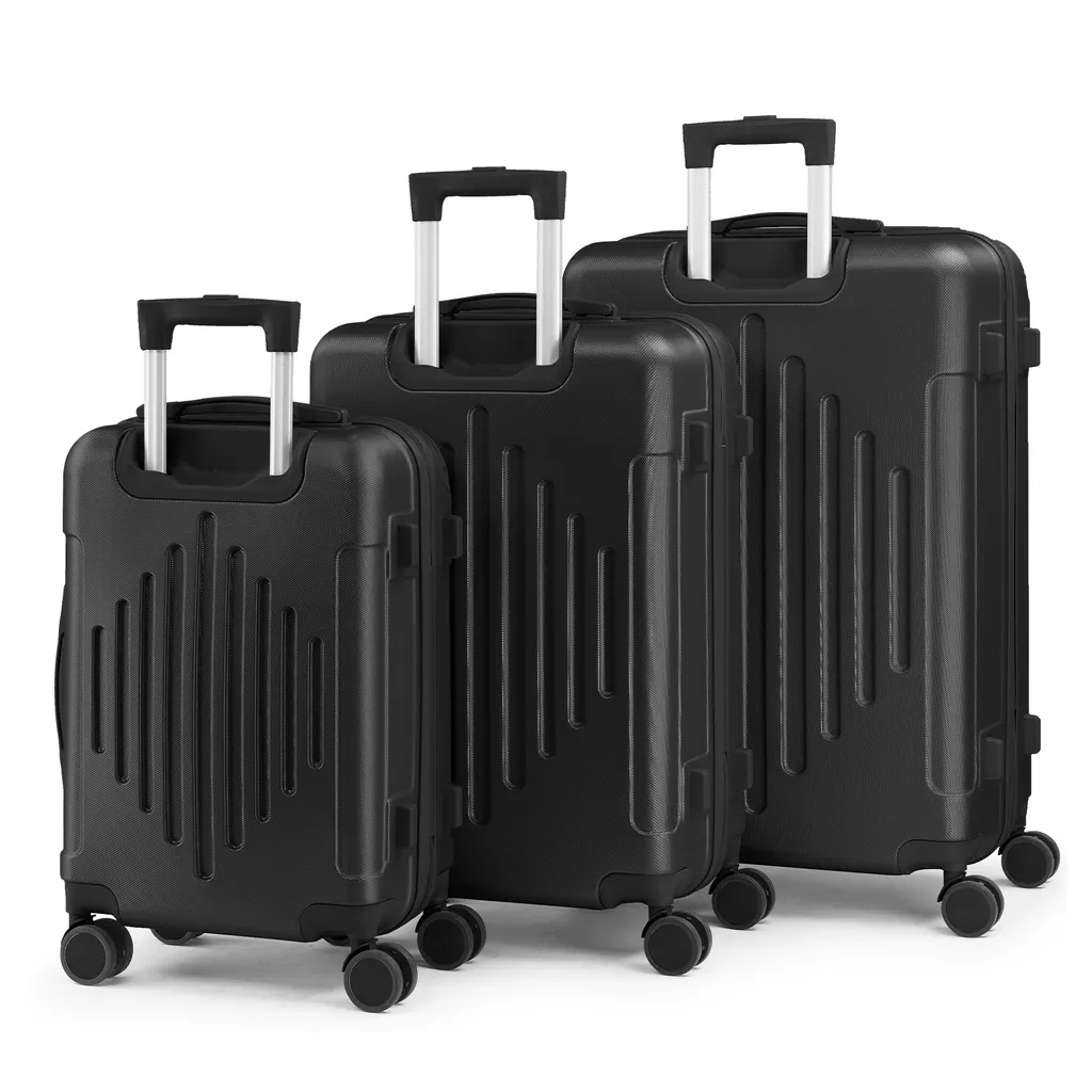 Valigie Rigide FCH Set 3 Pezzi: Trolley Eleganti con Ruote Spinner 360°