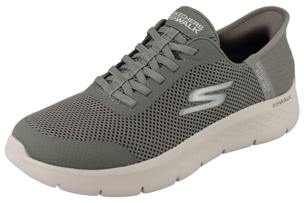 SKECHERS Slip-ins Damen Schlupfsneaker olive grün Textil -  Produktbild 