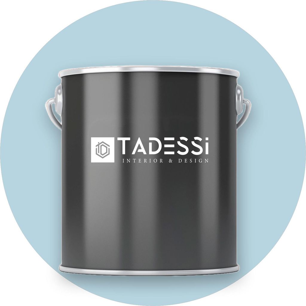 TADESSI Wandfarbe Blau - Wasserblau - abwaschbare Innenfarbe matt - Dispersionsfarbe - Geruchsarm und Lösemittelfrei - 5 Liter Gebinde