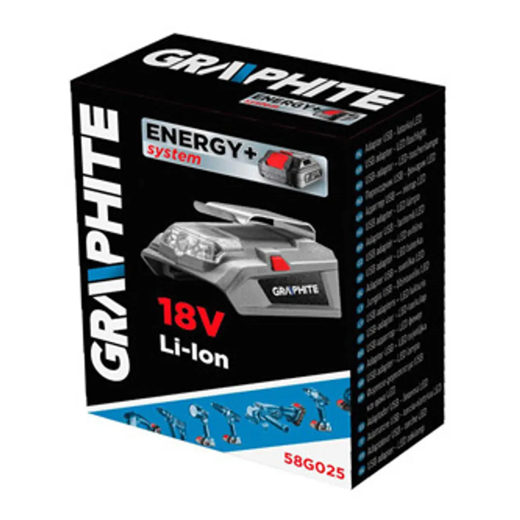 Torcia LED e Caricatore USB Graphite Energy+ | Ideale Camping e Lavoro - 12