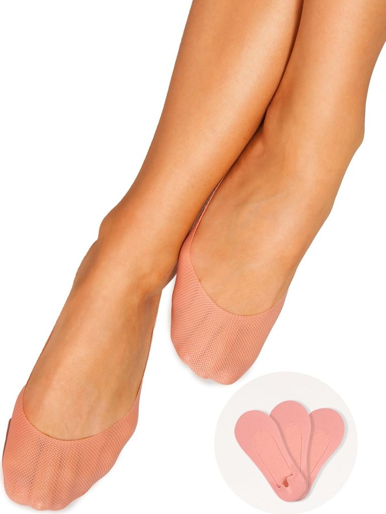 Damen Low Laser durchbrochene Socken mit ABS rosa 3PAK 36-41 YOCLUB