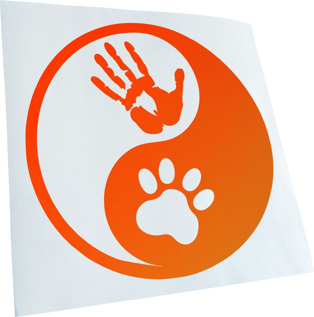 Kiwistar - Autoaufkleber - Tiermensch - Yin und Yang Heckscheibe - Aufkleber für Auto Kfz Fahrrad, LKW, Truck Mofa