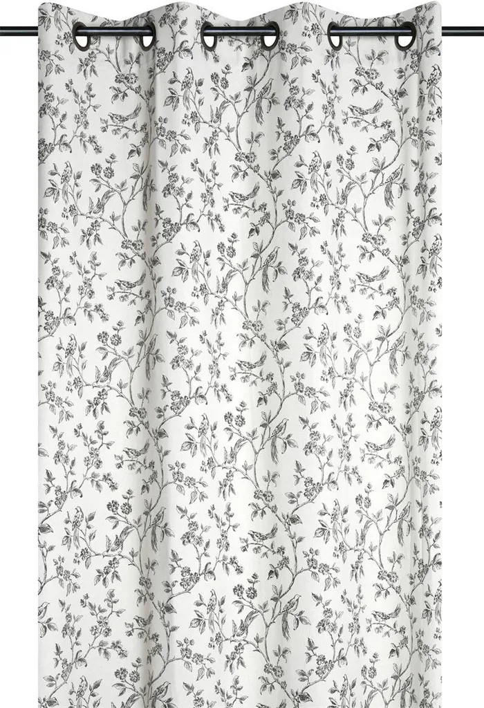 Rideau de fenêtre effet lin CLARINE 140 x 260 cm décoratif et élégant
