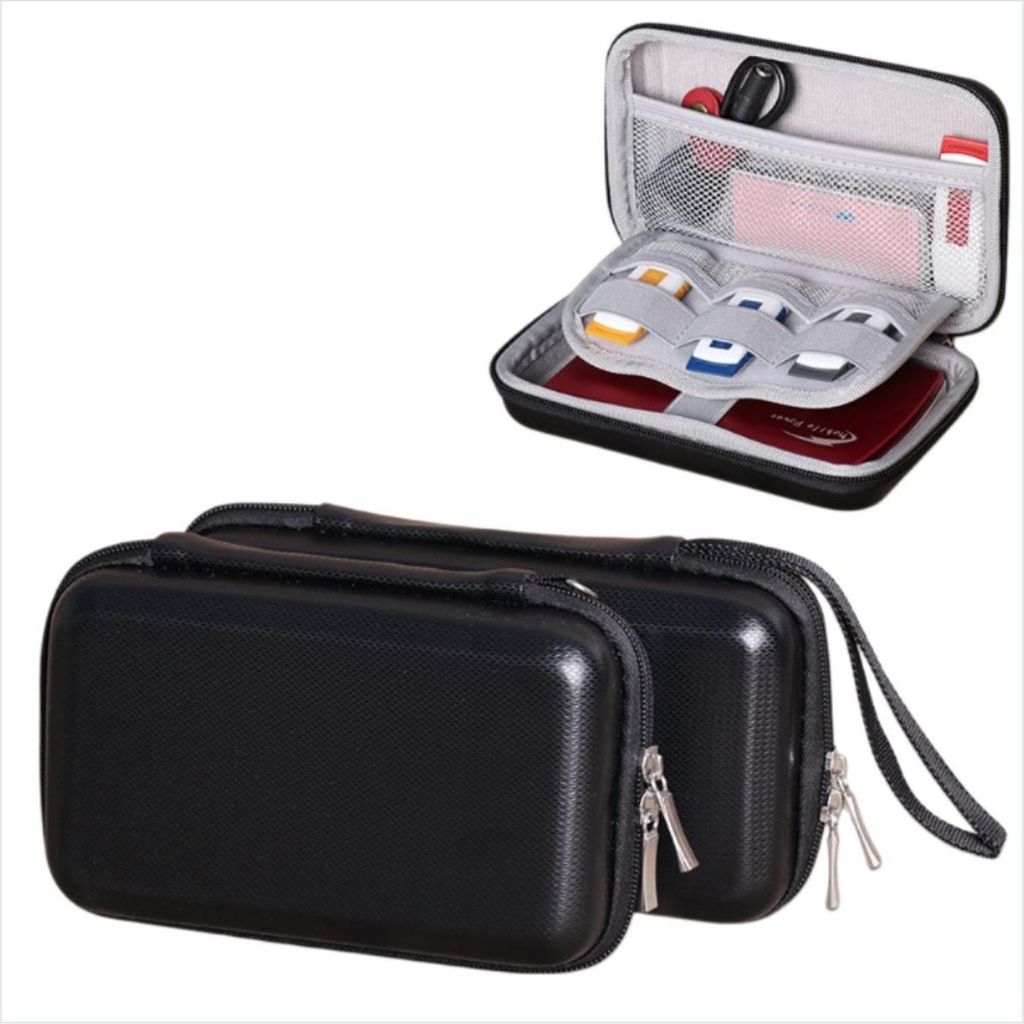 INF Mini Elektronik Aufbewahrungsbox Hartschale EVA PolyurethanOrganizer 16.5cmx10.5cmx4.6cm Reise 1 Stück