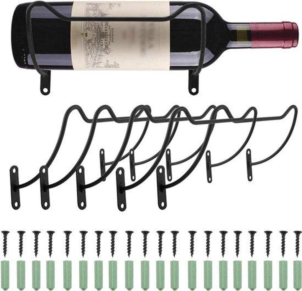 Wine Rack IJzeren 10er Set mit Schrauben für Weinflaschen Lagerung