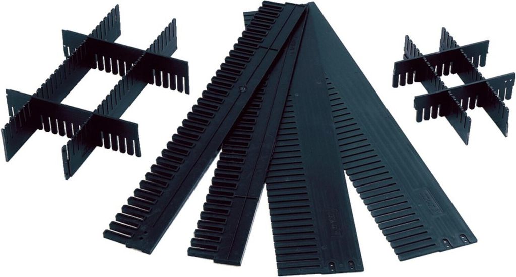 LA KA PE Unterteiler anthrazit Länge 1150 x Höhe 100mm Stärke 5mm zuschneidbar 10St. / VE - TRK 100/5