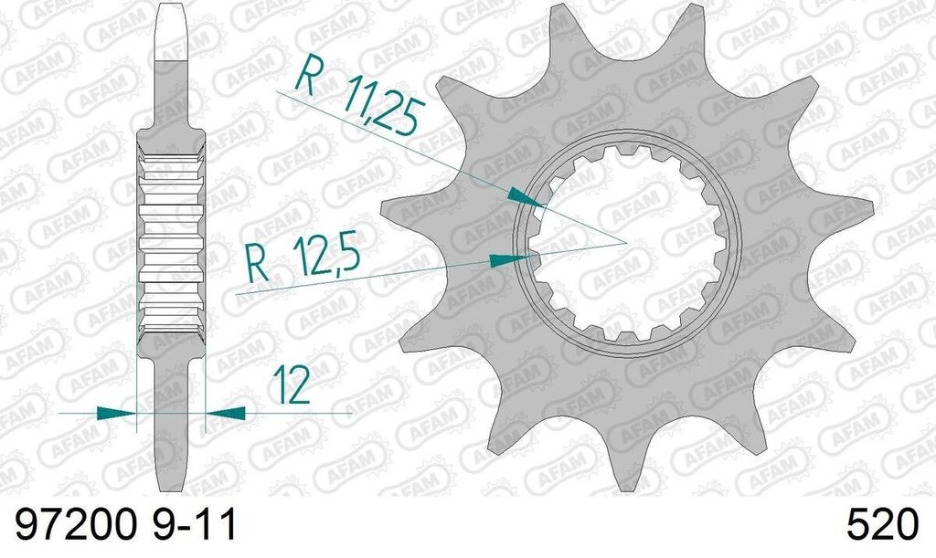 AFAM Standard Stahlritzel vorne 97200 - 520