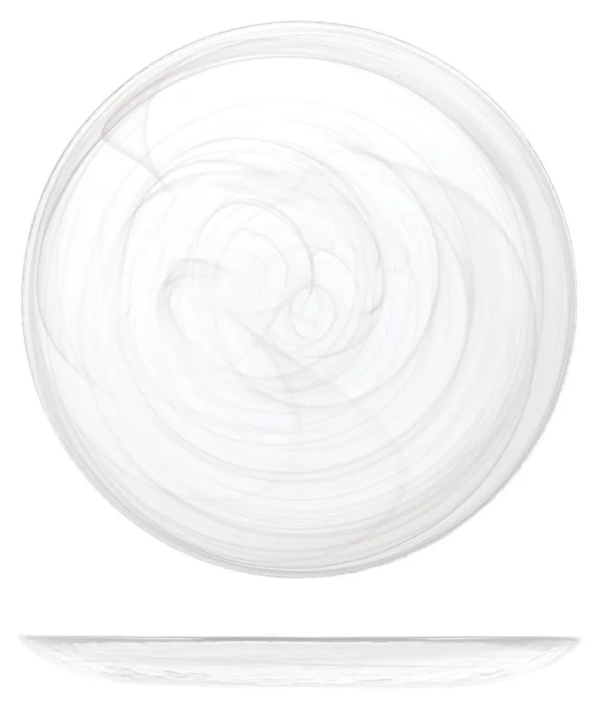 Assiette à fruits en céramique blanche 21 cm style moderne Alabaster