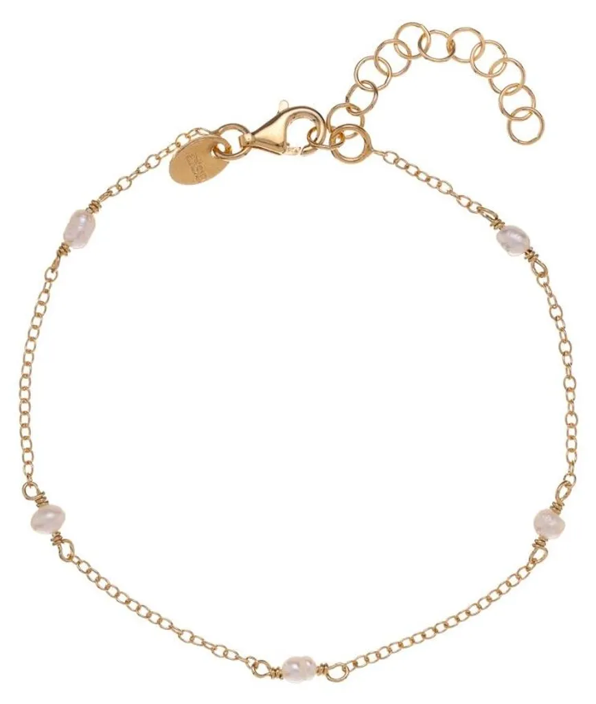 Bracelet plaqué or hypoallergénique et perles - Bijou durable femme