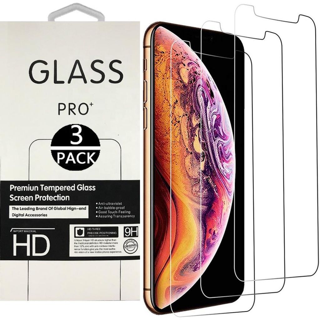 3x iPhone X/XS Panzerglas Panzerfolie Schutzglasfolie Produktbild 