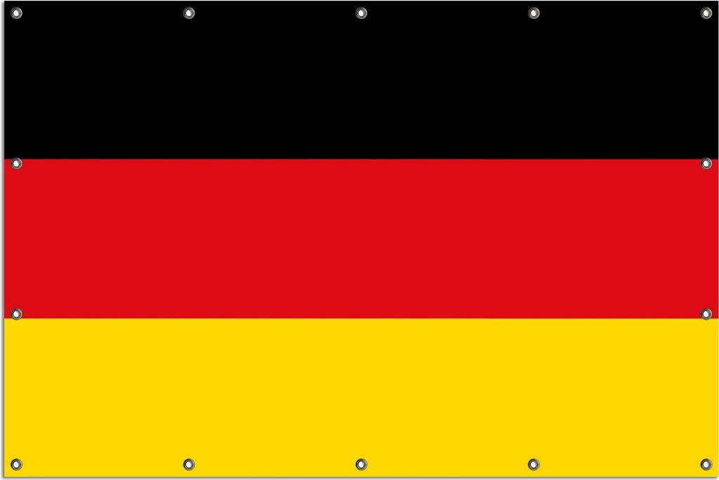 Wallario Outdoor-Poster für Garten oder Balkon, Motiv Deutsche Flagge, in ca. 120 x 180 cm