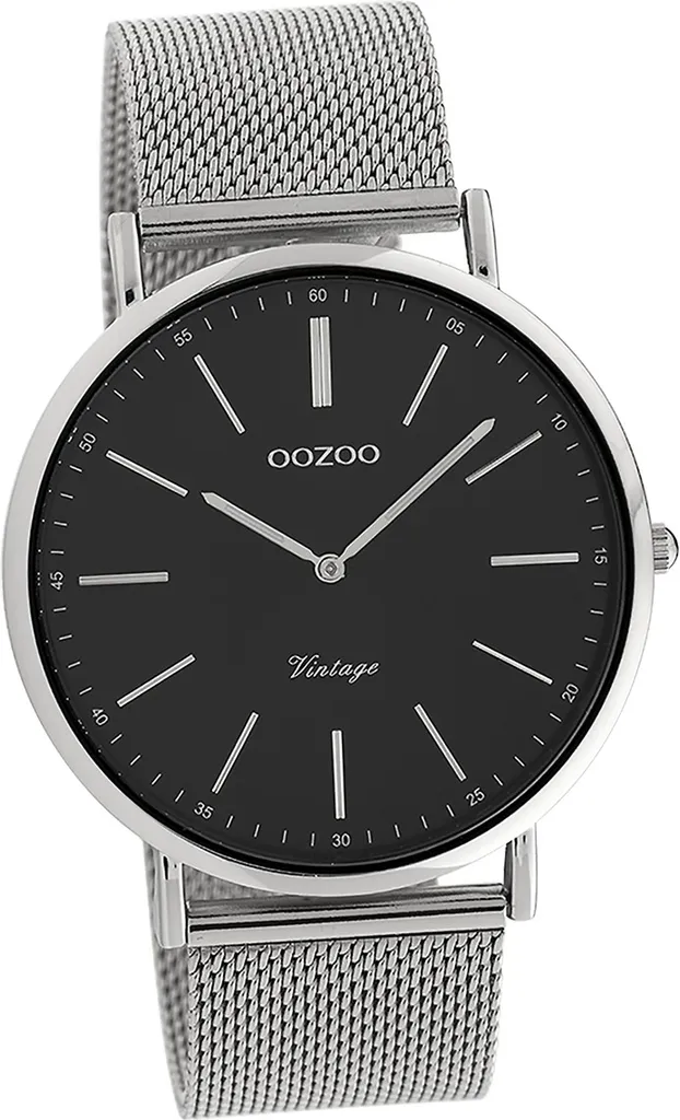 Montre Oozoo métal dames mate quartz argent avec bracelet D2UOC9895A