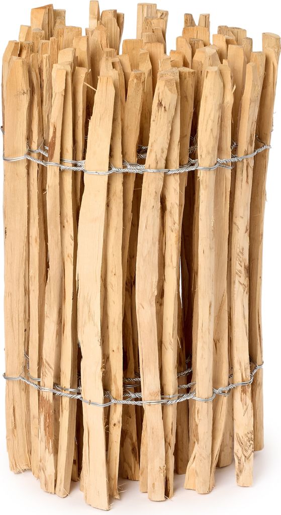 Garronda Gartenzaun zum Stecken aus Haselnüsse Zaun Garten Staketenzaun Beeteinfassung Holz Steckzaun Hochwertiger Gartenzaun für Ihren Garten GD...