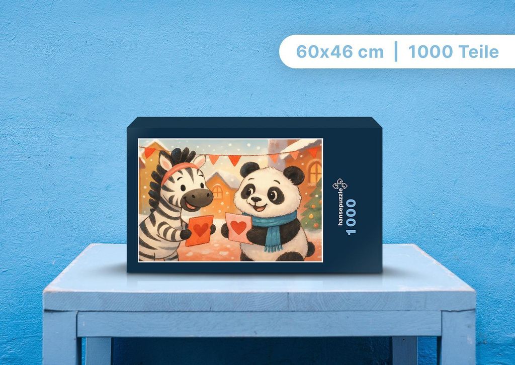 hansepuzzle 110436 - Zara und Pippin Puzzle, 1000 Teile, Kinder, 60,0 x 46,0cm mit hochwertiger Aufbewahrung, Kartonbox & Beutel