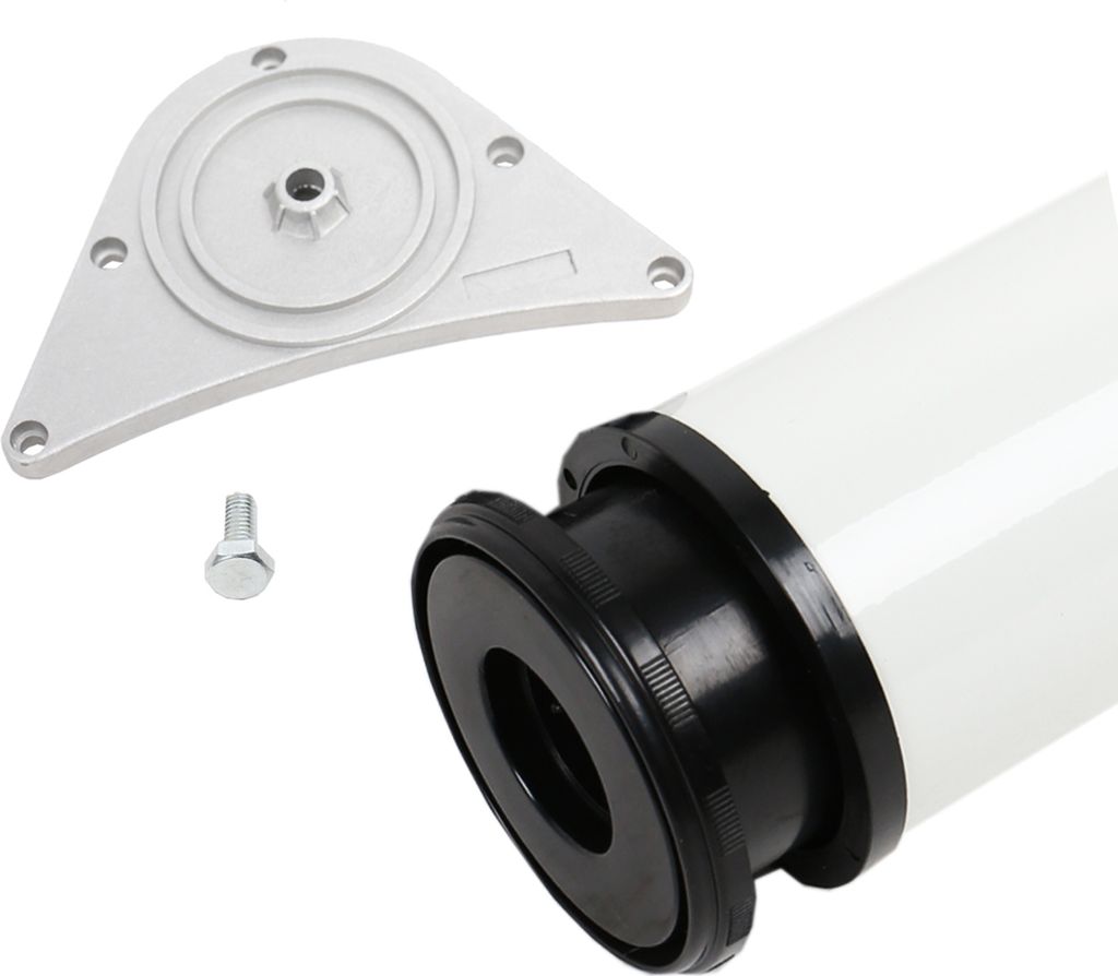 Tischbein Tischstütze ø 80mm Höhe 870 mm in Weiss Tischfuß Möbelfuss aus Metall
