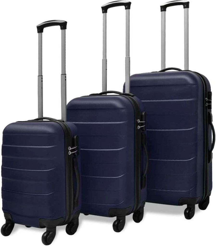 3-tlg. Hartschalenkoffer-Set Blau 45,5/55/66 cm