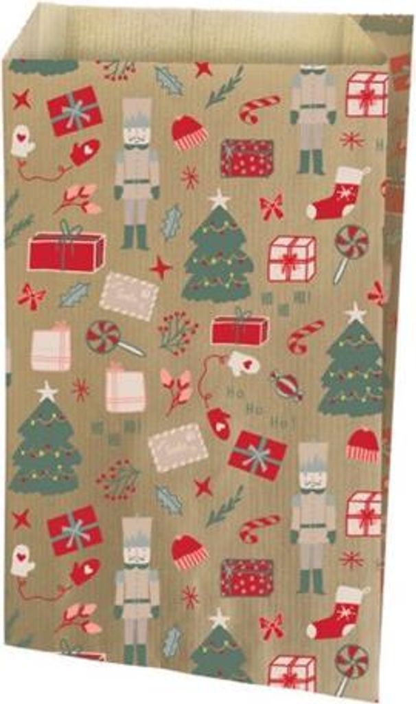 Kraft-Faltbeutel KOLOR PREZENTY 120 x 200 + 45 mm