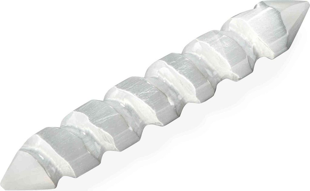 Selenit Massagelineal 10cm Massagelineal für spirituelle Heilung und Meditation