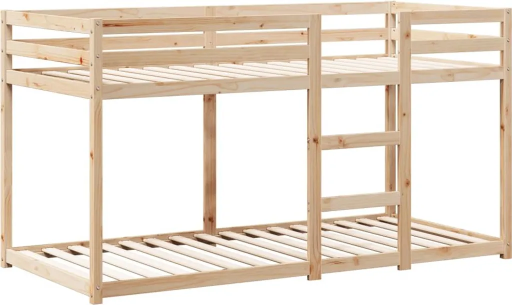 Lit superposé 90x200 cm solide en pin massif pour petits espaces