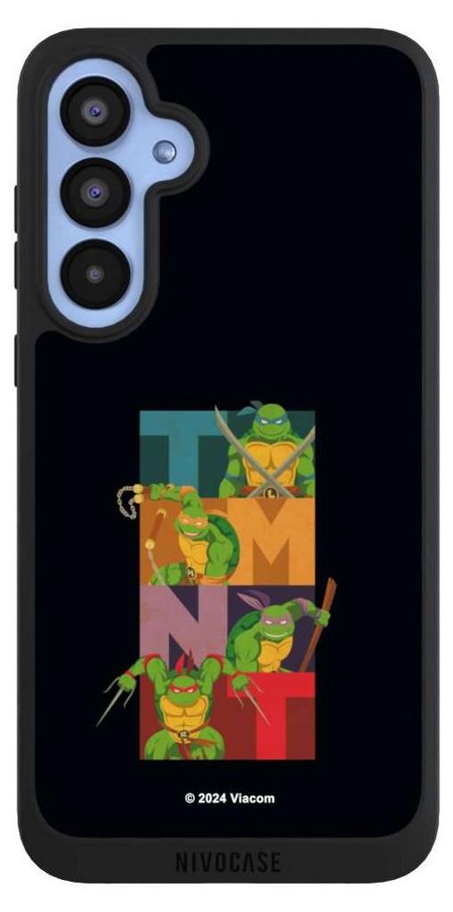 NIVOCASE Handyhülle für Samsung Galaxy A55 5G Hülle NIVOpure Case Schwarz Fanartikel Offizielles Lizenzprodukt Teenage Mutant Ninja Turtles