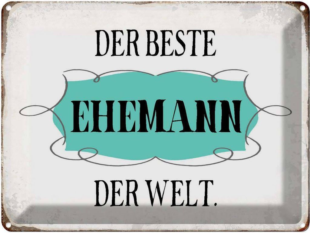 vianmo Blechschild 30x40 cm der beste Ehemann Welt Spruch Zitat