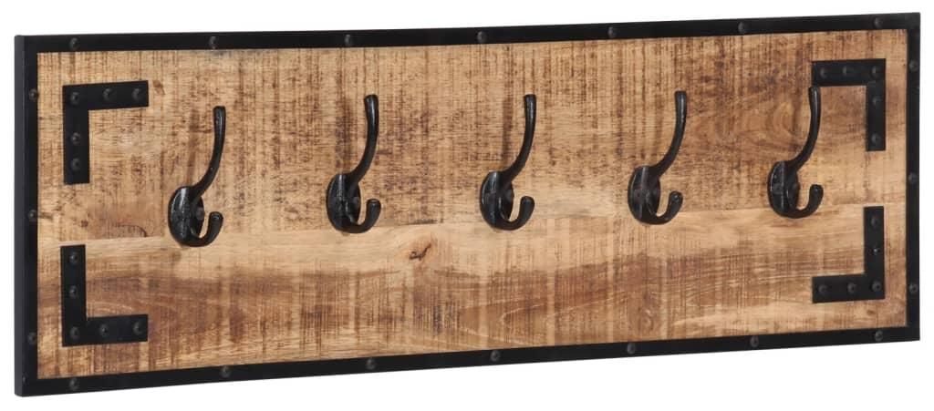 vidaXL Garderoben 2 Stk. 80x8x25 cm Raues Massivholz Mango