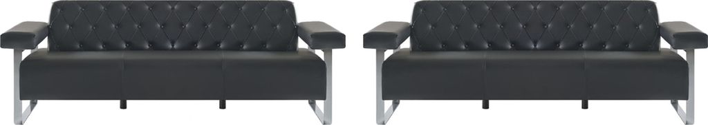 Sofa-Set Büro Ledersofas 2tlg 3-Sitzer Chesterfield Modern Designer