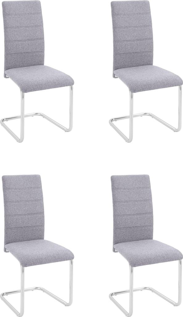 Dolores | Stuhl 4 PK Hellgrau Produktbild 