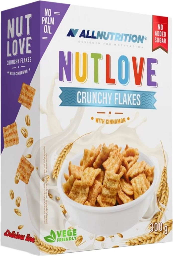 ALLNUTRITION NUTLOVE Crunchy Flakes 300g Płatki śniadaniowe Zdjęcie produktu 