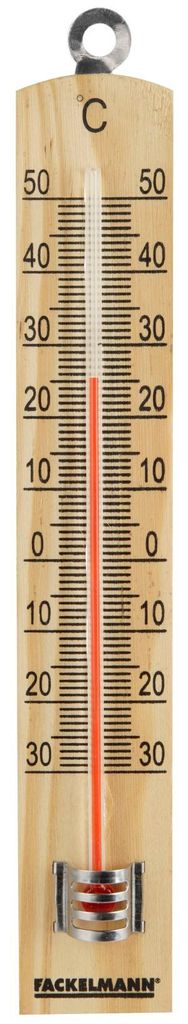 Fackelmann Thermometer TECNO 18 cm Holz Produktbild 
