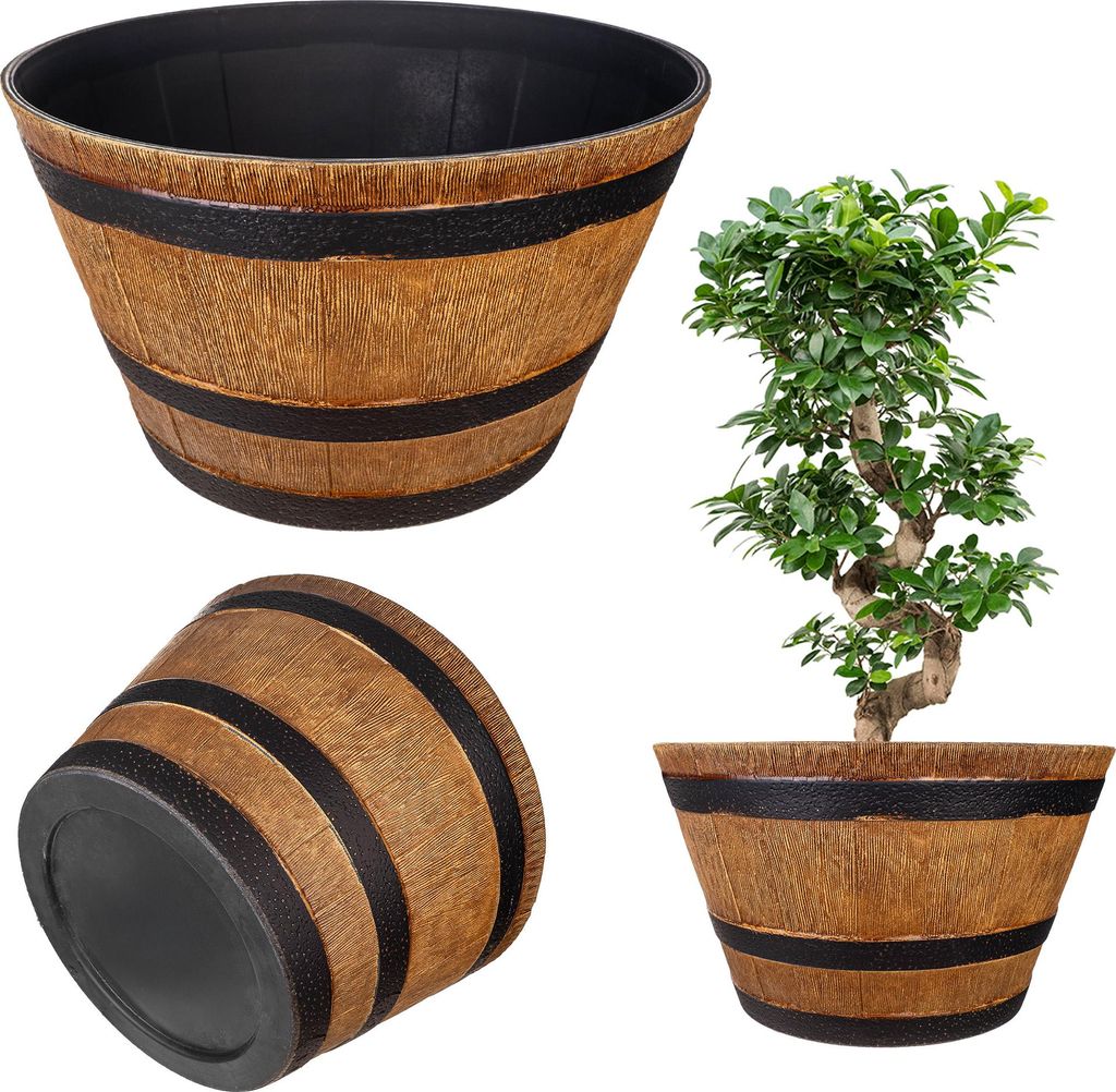 Kvetináč KADAX Barrelbloom 53 cm svetlohnedý Obrázok produktu 