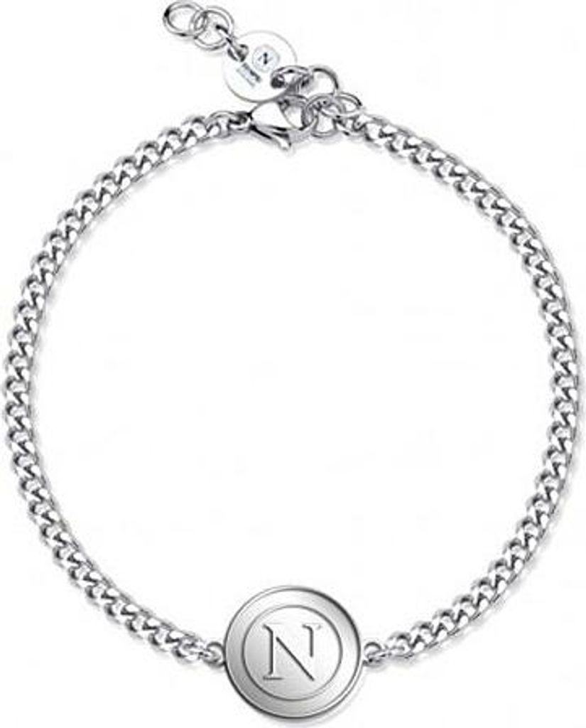 Armbanden met stevige hangers. Voetbalteams. Zilver. Productafbeelding 