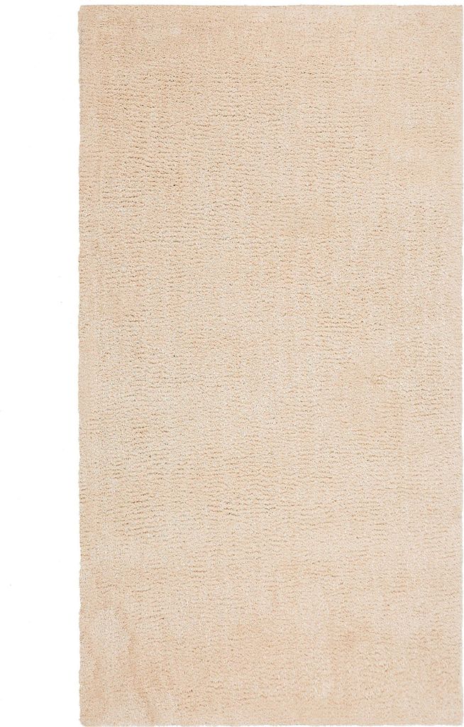 BELIANI Läufer Teppich Hellbeige Polyester 80 x 150 cm Rechteckig Hochflor Modern Maschinengetuftet Fußbodenheizung Geeignet Wohnzimmer Schlafzimmer