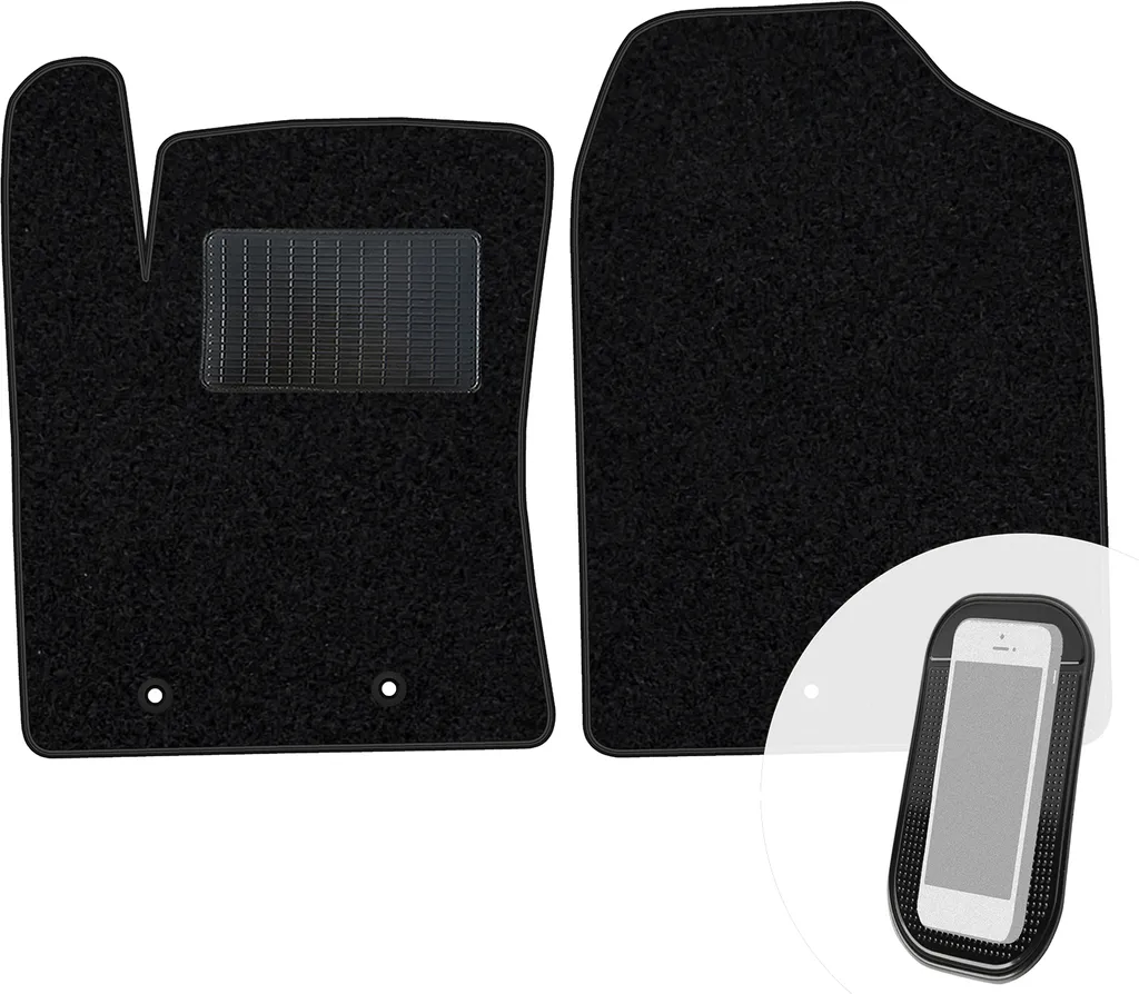 Tappetini Velours moto-MOLTICO per Hyundai i10 II 2013-2019 - Nero