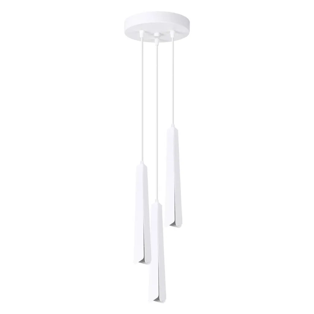 Lampada a Sospensione PRYSM 3P Bianco Sollux - Design Moderno Acciaio