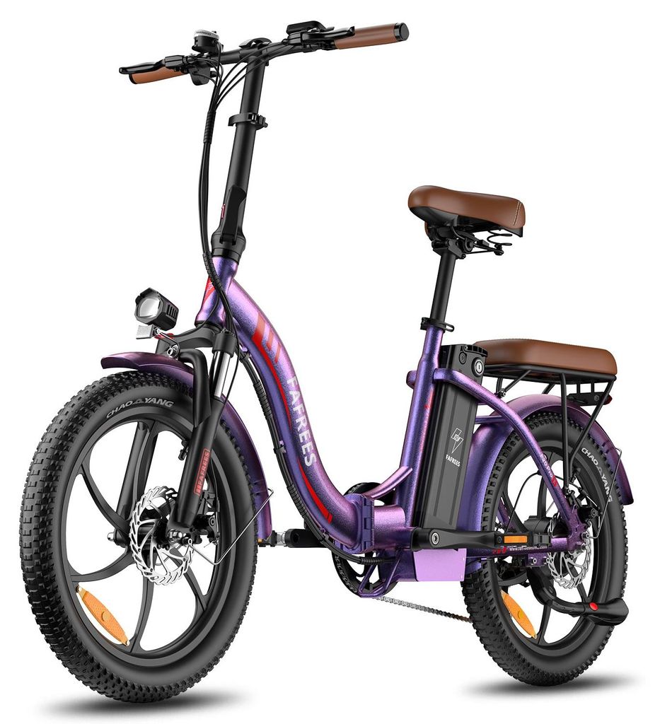 E-Bike FAFREES F20 Pro - Motor 250W Batterie 36V20Ah 20 Zoll Reifen Mechanische Scheibenbremsen - Lila Rosa