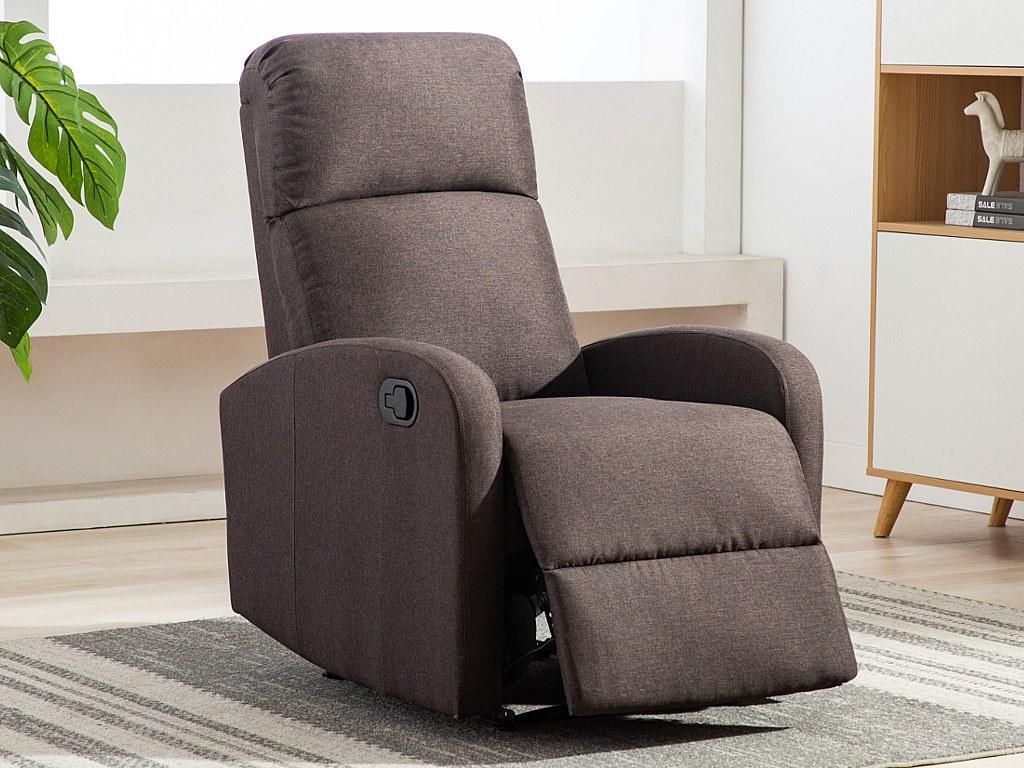 ISAO Relaxsessel Stoff - Farbe braun