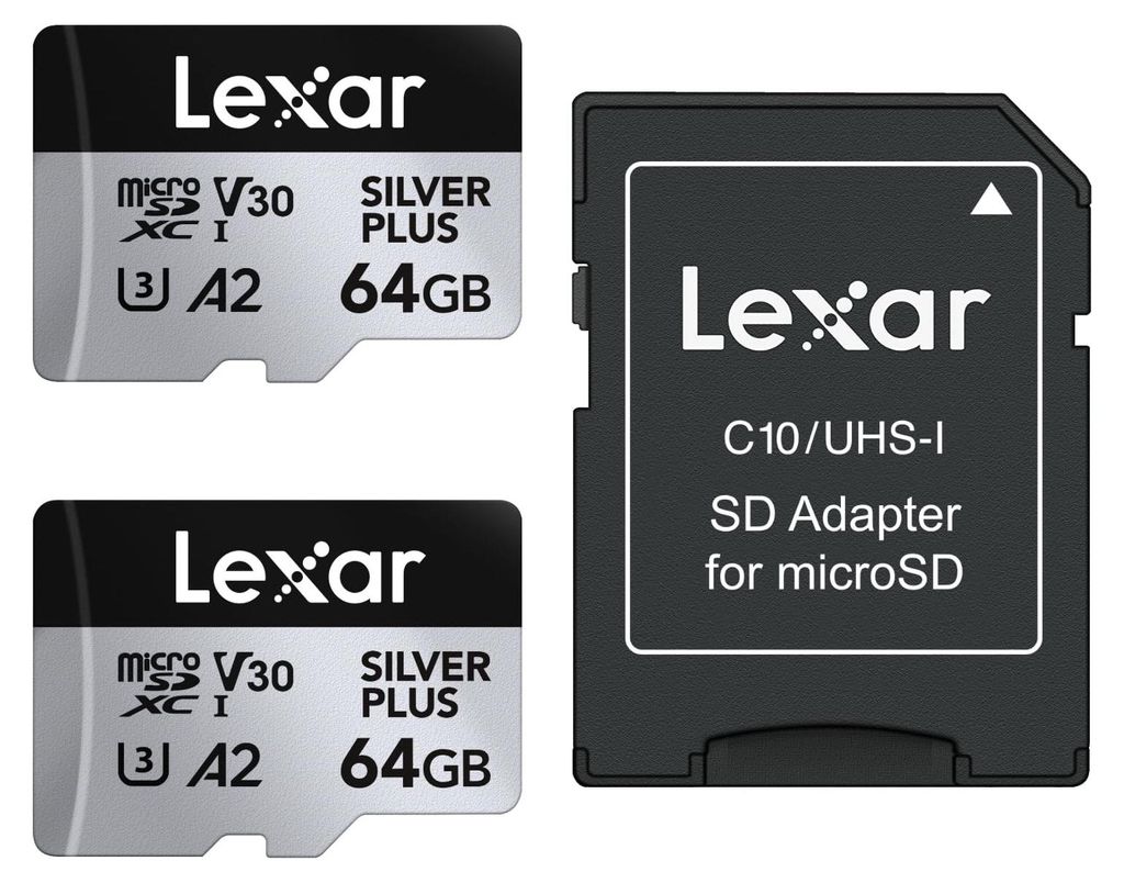 Lexar Micro-SD-Karte Silver Plus 64 GB MicroSDXC UHS-I U3 Produktbild 