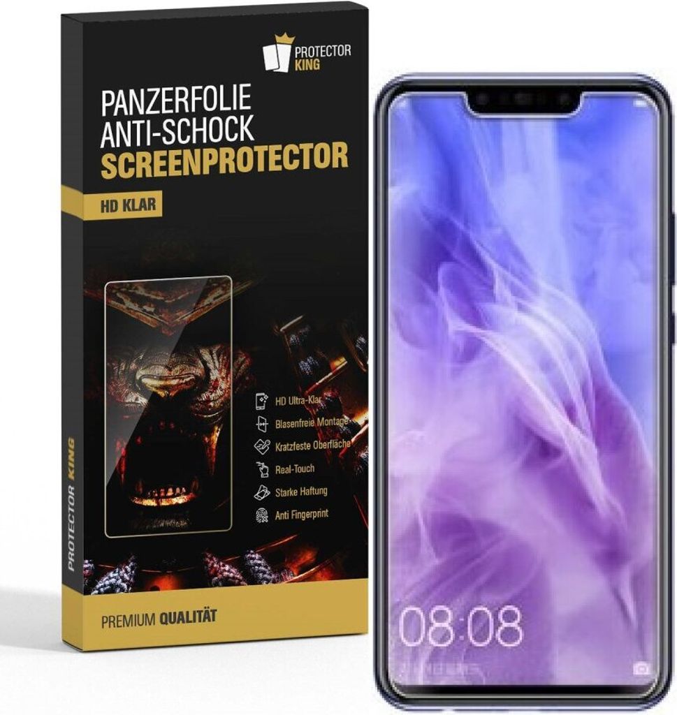 4x Panzerfolie für Huawei Nova 3 ANTI-SCHOCK Displayfolie Displayschutzfolie KLAR